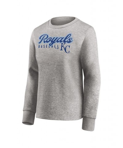 Women's Branded Heathered Gray Kansas City Royals Crew Pullover Sweater Heathered Gray $29.40 Sweaters