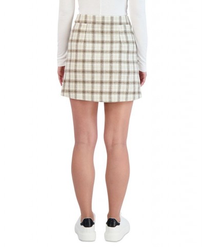 Women's Button-Front Plaid A-Line Skirt Plaid $26.38 Skirts