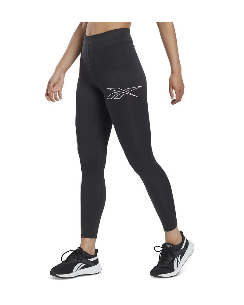 Women's Active Running Vector Tights Night Black $20.21 Pants