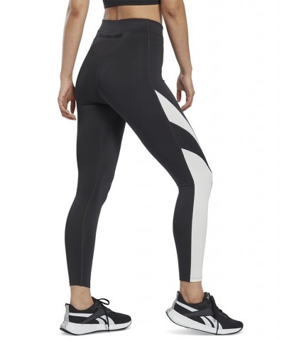 Women's Active Running Vector Tights Night Black $20.21 Pants