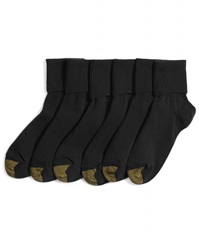 Women's 6-Pack Casual Turn Cuff Socks Also Available In Extended Sizes Black $17.70 Socks