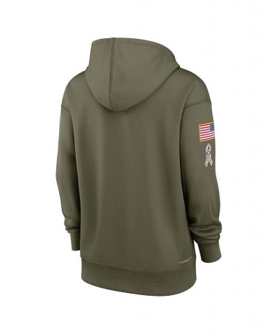 Women's Olive Cleveland Browns 2022 Salute To Service Performance Pullover Hoodie Olive $40.70 Sweatshirts