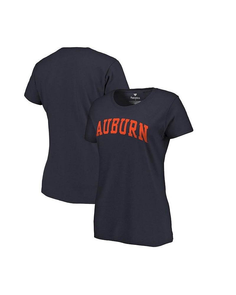 Women's Branded Navy Auburn Tigers Basic Arch T-shirt Blue $10.50 Tops