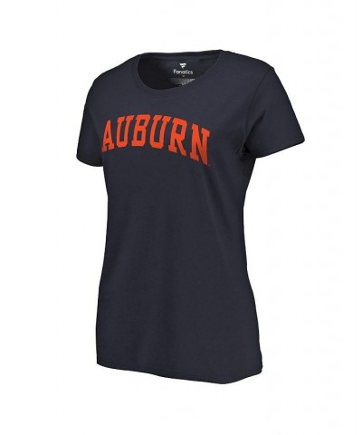 Women's Branded Navy Auburn Tigers Basic Arch T-shirt Blue $10.50 Tops