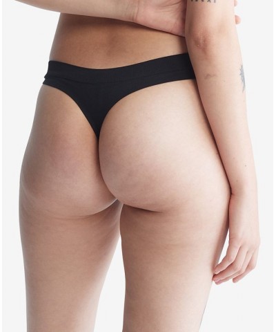 Women's Bonded Flex Thong Underwear QF6611 Black $13.69 Panty