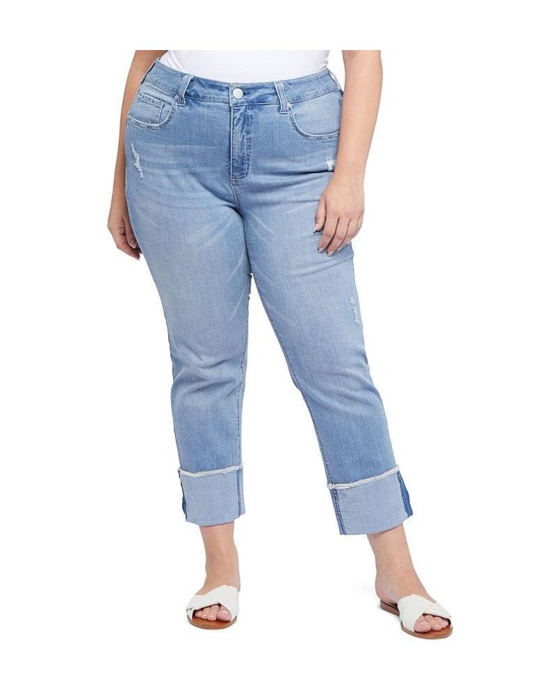 Plus Size Slim Straight Cuff Jeans Conscience $39.16 Jeans