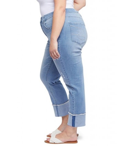 Plus Size Slim Straight Cuff Jeans Conscience $39.16 Jeans