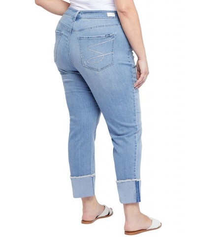 Plus Size Slim Straight Cuff Jeans Conscience $39.16 Jeans