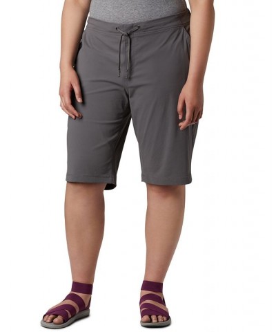 Plus Size Anytime Outdoor Long Shorts Gray $27.00 Shorts