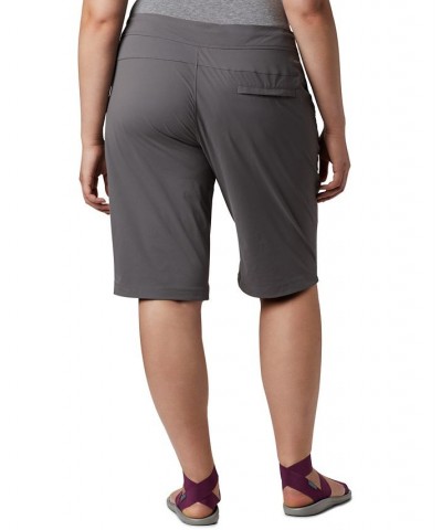 Plus Size Anytime Outdoor Long Shorts Gray $27.00 Shorts