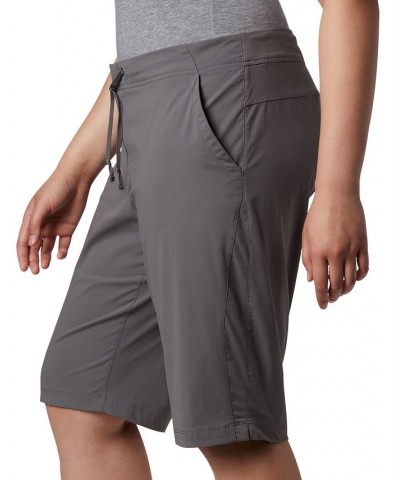 Plus Size Anytime Outdoor Long Shorts Gray $27.00 Shorts