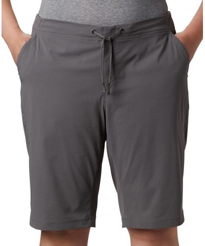 Plus Size Anytime Outdoor Long Shorts Gray $27.00 Shorts