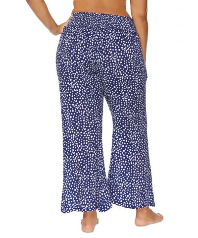 Trendy Plus Size Sunshine Coast Dia Cover-Up Pants Navy $40.32 Swimsuits