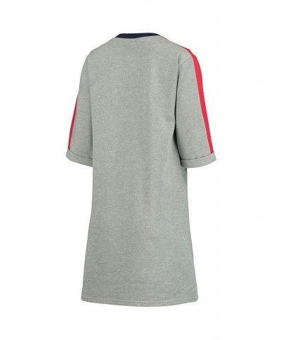 Women's Heathered Gray Boston Red Sox Turnover 3/4-Sleeve Tee Dress Heathered Gray $32.99 Dresses