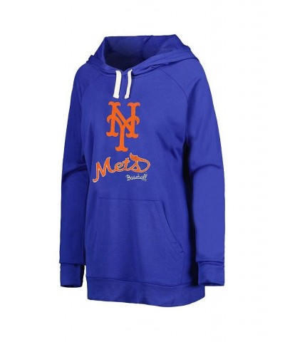 Women's Royal New York Mets Pre-Game Raglan Pullover Hoodie Royal $32.80 Sweatshirts