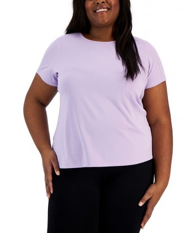 Plus Size Birdseye Mesh T-Shirt Crocus Petal $11.25 Tops