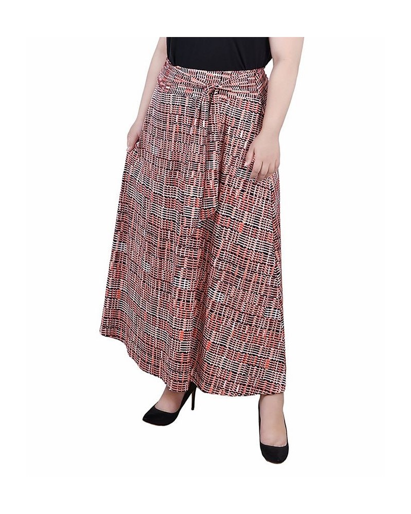 Plus Size Maxi with Sash Waist Tie Skirt Pink Westshore $15.05 Skirts