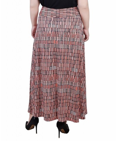 Plus Size Maxi with Sash Waist Tie Skirt Pink Westshore $15.05 Skirts