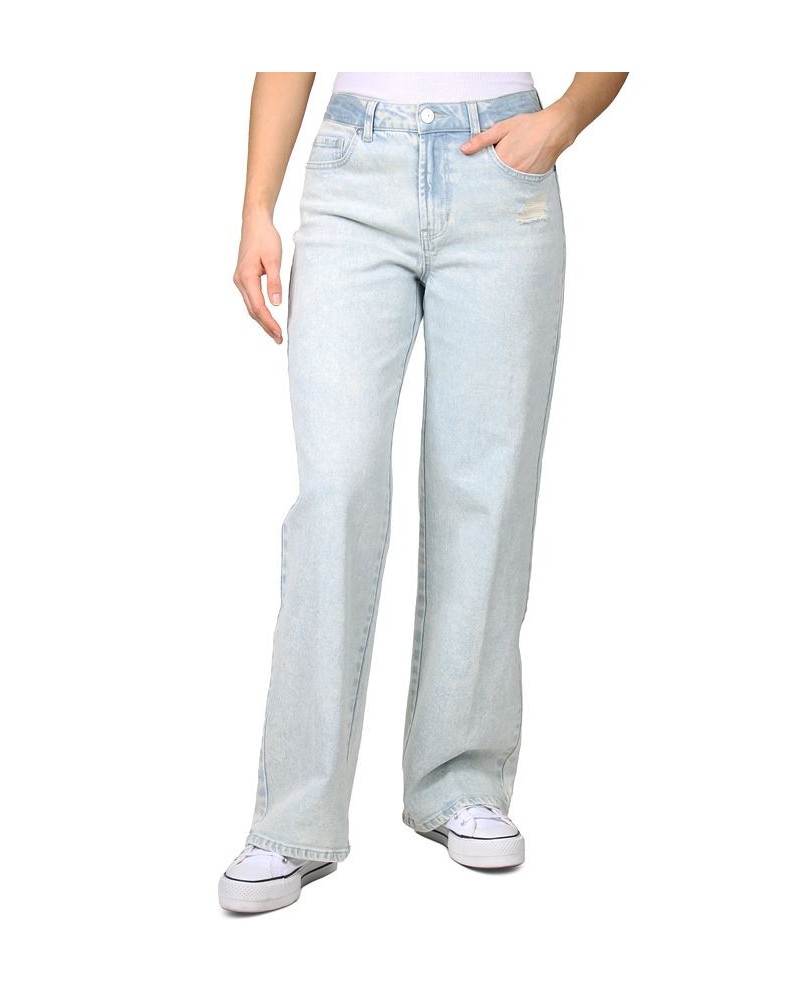 Juniors' Skater Ripped Jeans Light Blue $14.88 Jeans