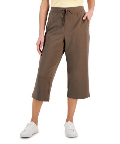 Knit Capri Pull on Pants Brown Clay $10.99 Pants