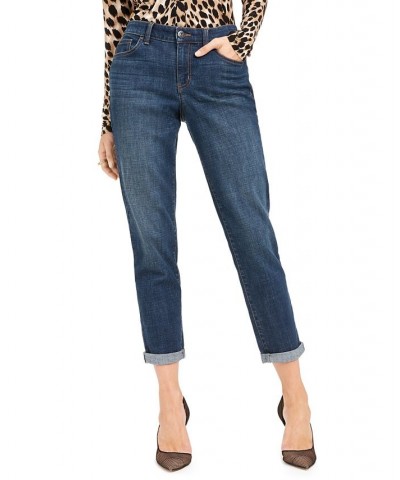 Women's Mid Rise Cuffed Straight-Leg Jeans Blooming Wash $26.99 Jeans