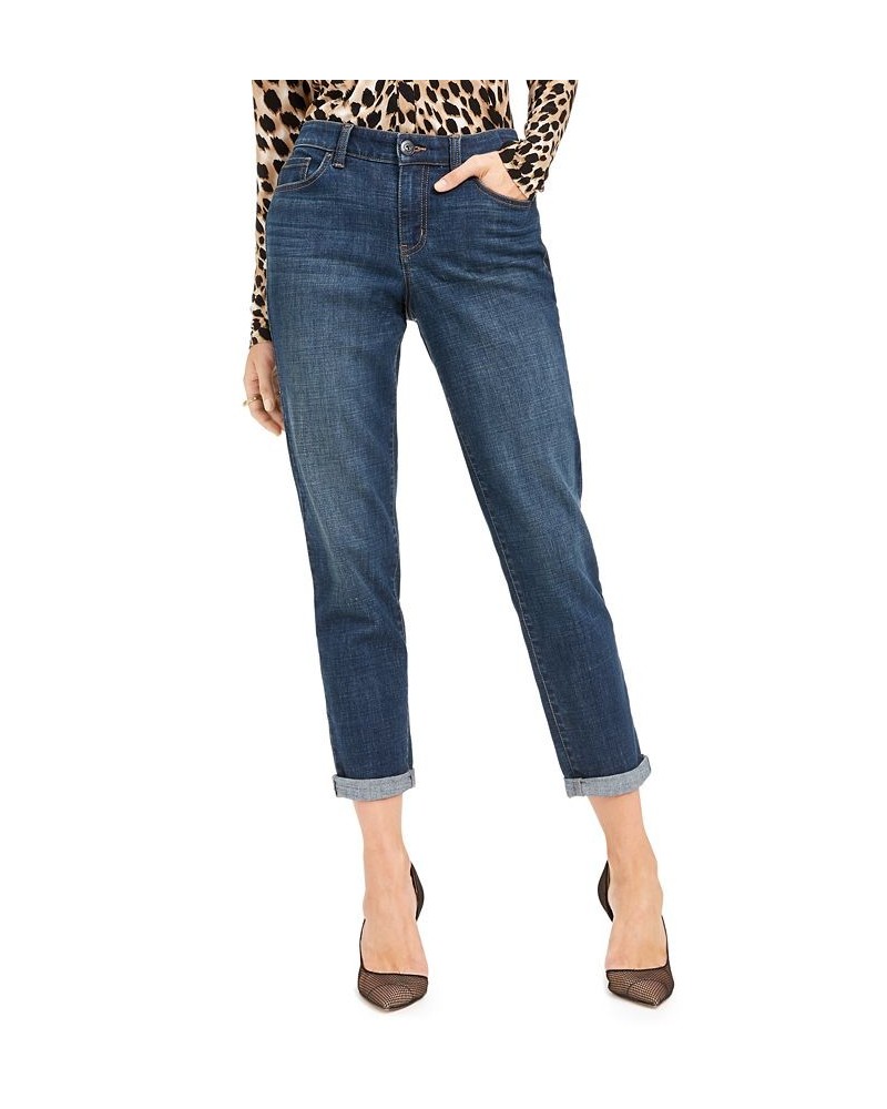 Women's Mid Rise Cuffed Straight-Leg Jeans Blooming Wash $26.99 Jeans