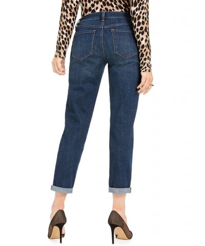 Women's Mid Rise Cuffed Straight-Leg Jeans Blooming Wash $26.99 Jeans