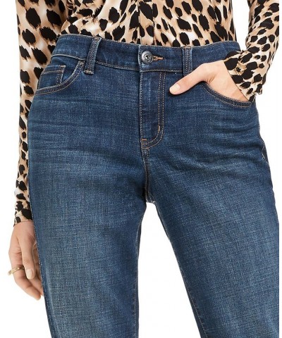 Women's Mid Rise Cuffed Straight-Leg Jeans Blooming Wash $26.99 Jeans