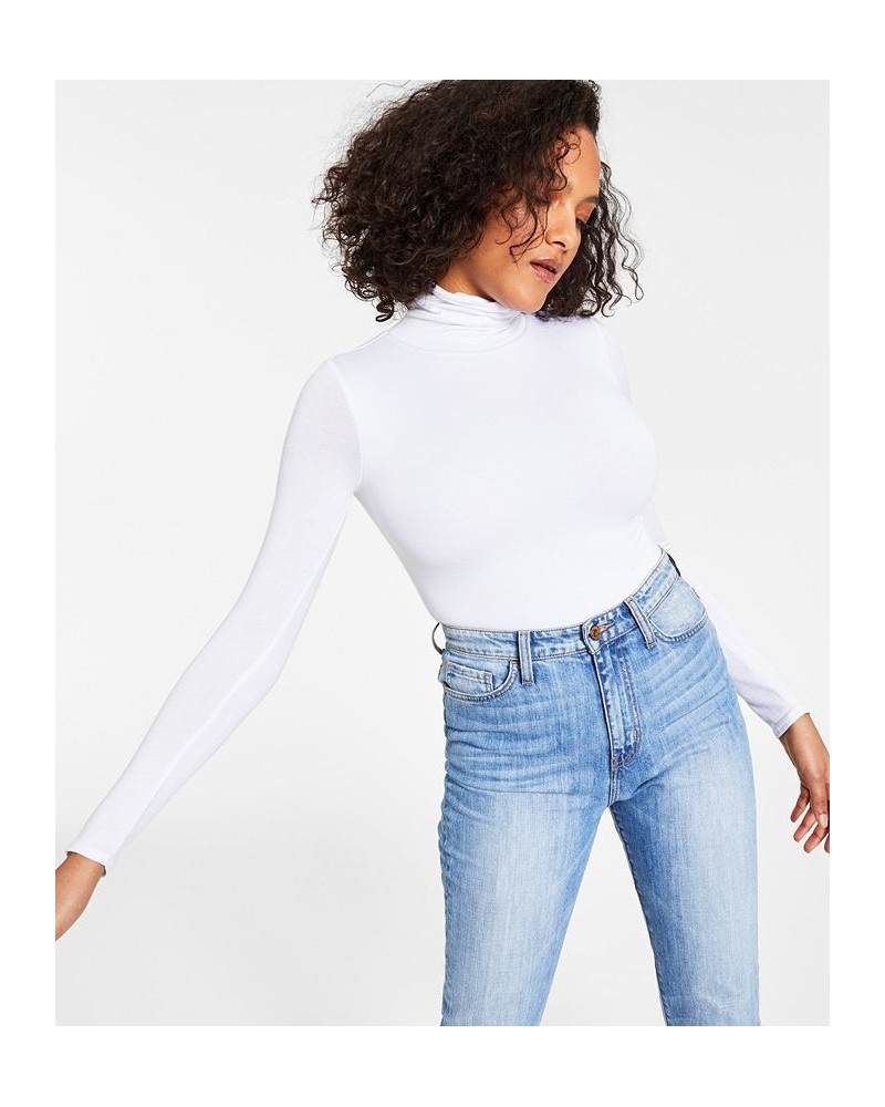 Turtleneck Bodysuit Bright White $16.58 Tops