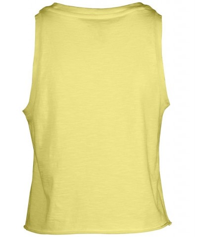 Women's Perfect Day Cotton Graphic Tank Top Yellow $17.48 Tops