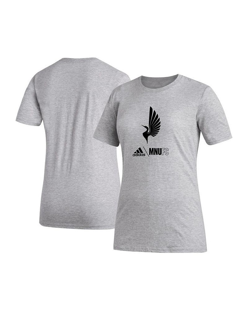 Women's Heather Gray Minnesota United FC AEROREADY Club Icon T-shirt Heather Gray $26.99 Tops