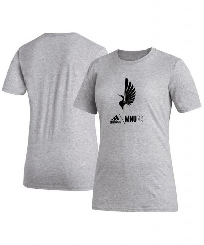 Women's Heather Gray Minnesota United FC AEROREADY Club Icon T-shirt Heather Gray $26.99 Tops