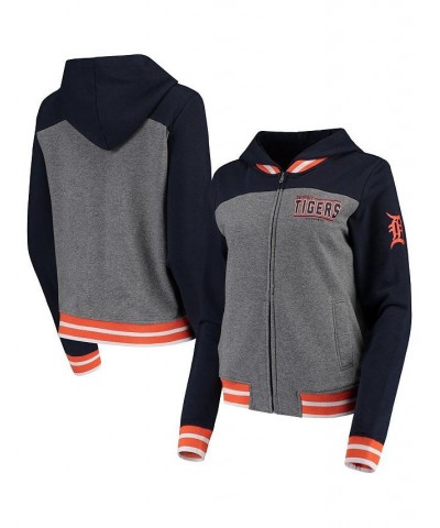 Women's Gray and Navy Detroit Tigers French Terry Full-Zip Hoodie Gray, Navy $36.71 Sweatshirts