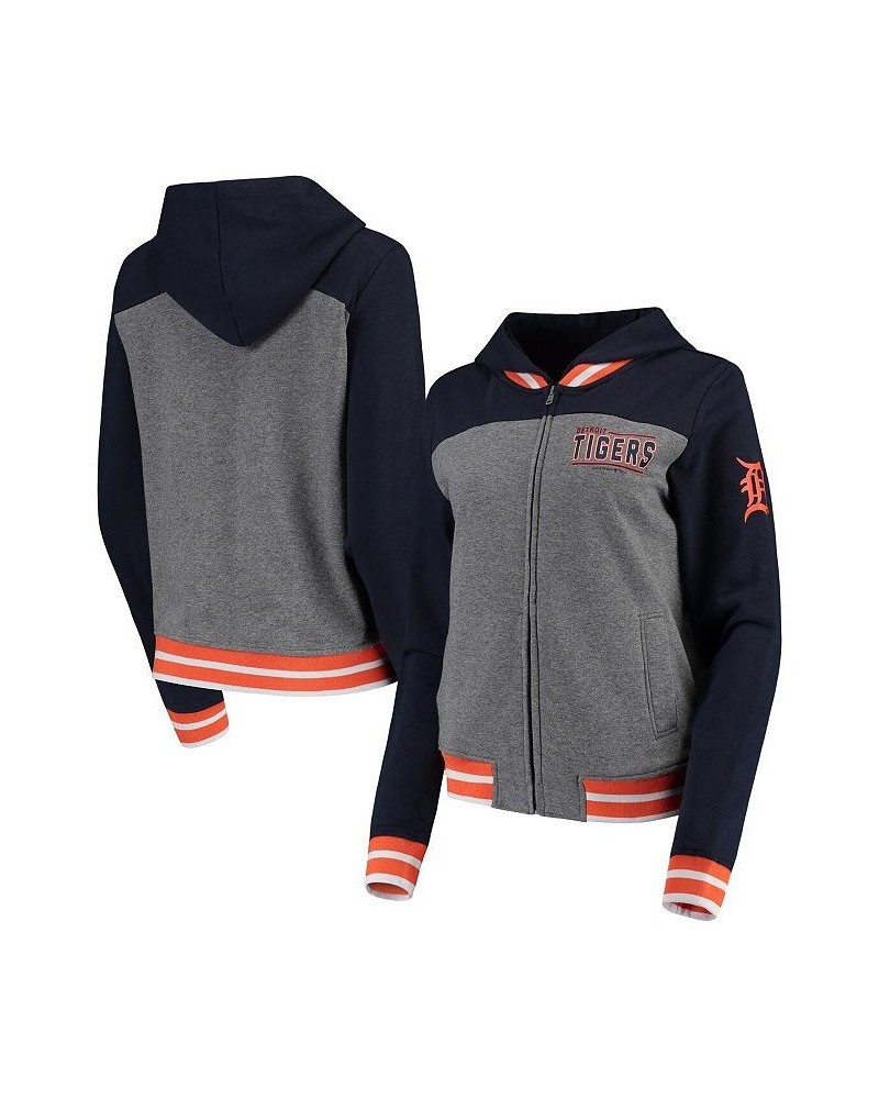 Women's Gray and Navy Detroit Tigers French Terry Full-Zip Hoodie Gray, Navy $36.71 Sweatshirts