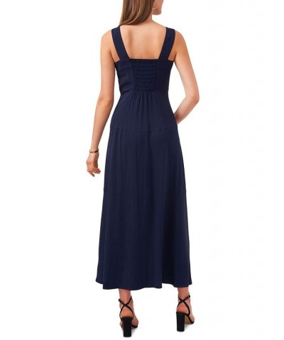 Paneled Smocked-Back Challis Tank Dress Classic Navy $33.97 Dresses