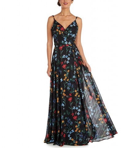 Floral-Print Gown Black Multi $38.47 Dresses