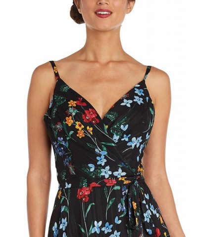 Floral-Print Gown Black Multi $38.47 Dresses