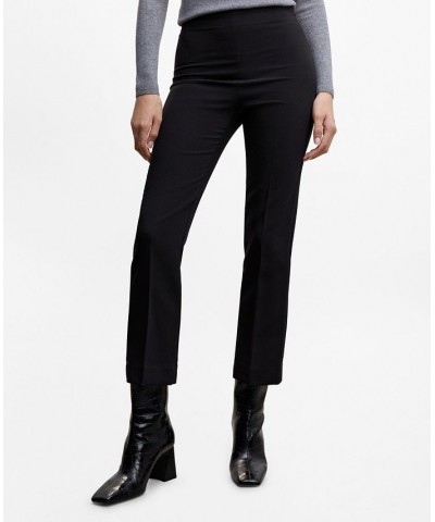 Women's Straight-Cut Crop Pants Black $33.59 Pants