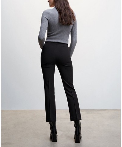 Women's Straight-Cut Crop Pants Black $33.59 Pants