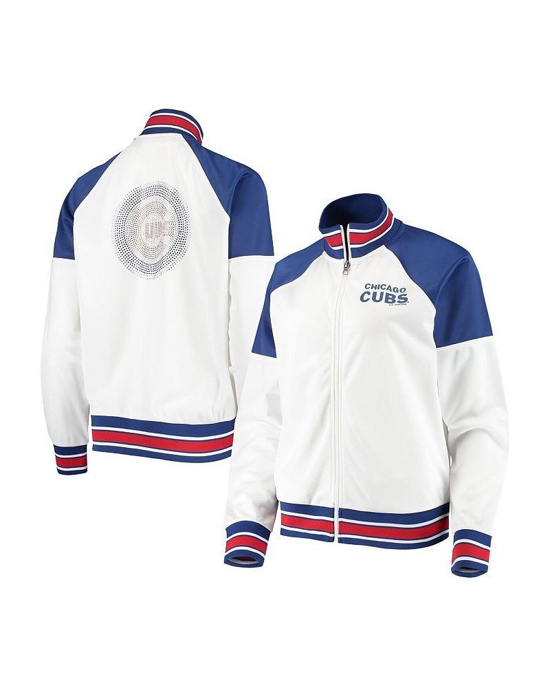 Women's White Royal Chicago Cubs First Hit Raglan Full-Zip Track Jacket White, Royal $40.80 Jackets