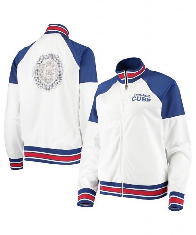 Women's White Royal Chicago Cubs First Hit Raglan Full-Zip Track Jacket White, Royal $40.80 Jackets