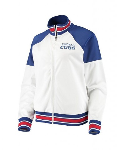 Women's White Royal Chicago Cubs First Hit Raglan Full-Zip Track Jacket White, Royal $40.80 Jackets