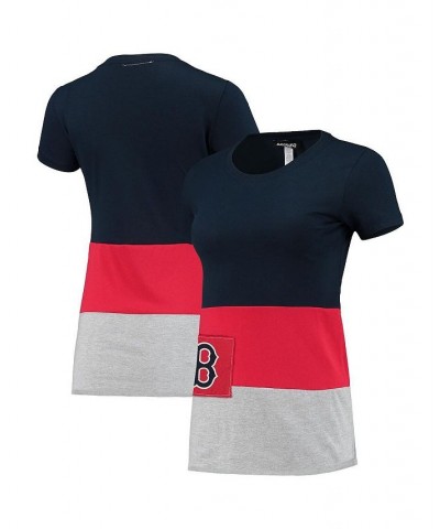 Women's Navy Boston Red Sox Fitted T-shirt Navy $34.79 Tops