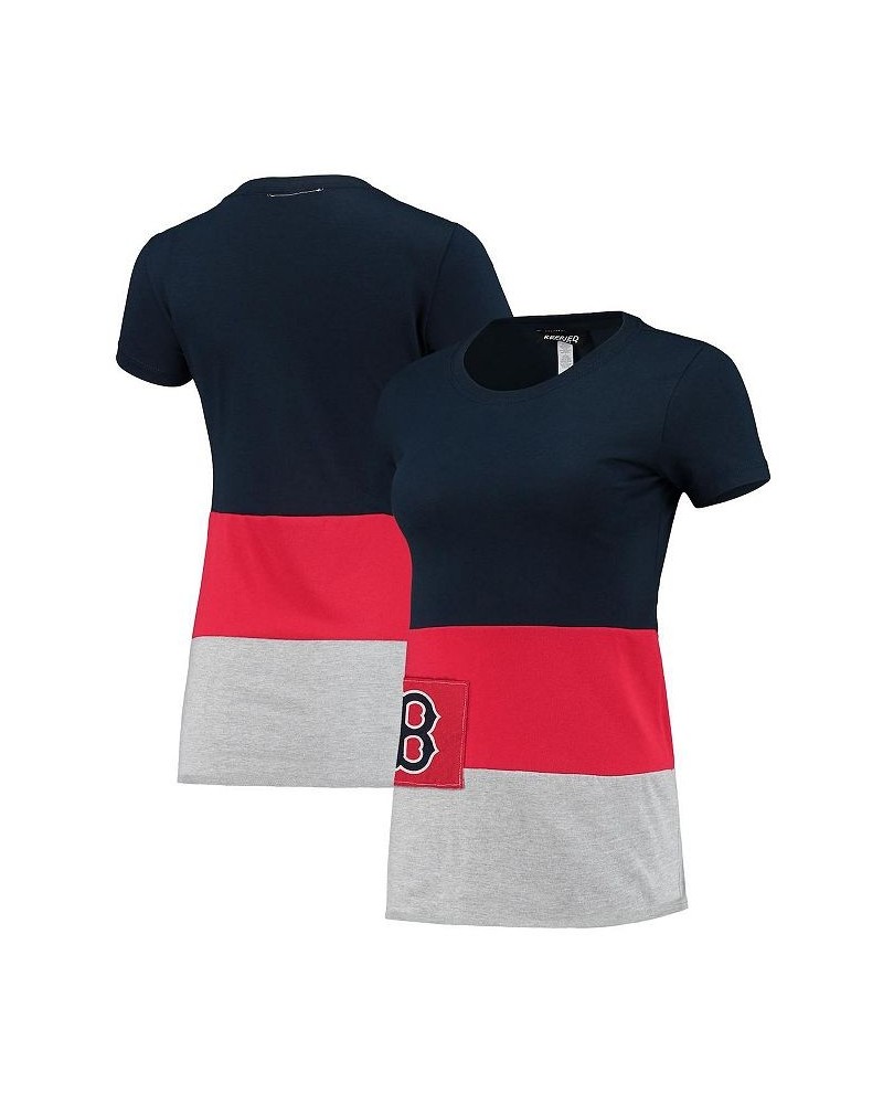 Women's Navy Boston Red Sox Fitted T-shirt Navy $34.79 Tops