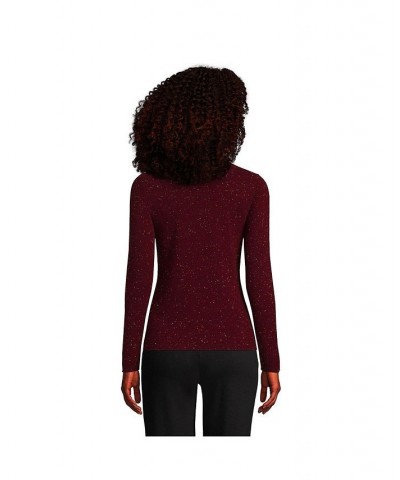 Women's Tall Classic Cashmere Cardigan Sweater Rich burgundy donegal $86.08 Sweaters