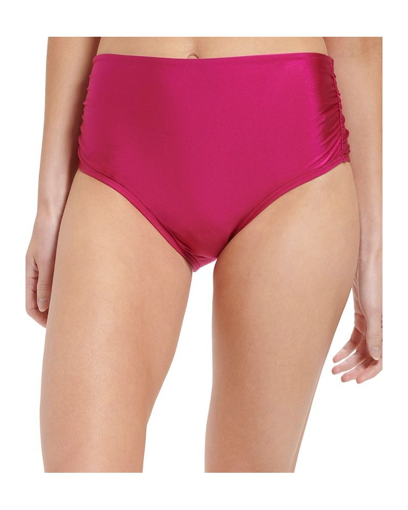 Twist-Front Underwire Bikini Top & No Muffin Top Convertible Bottoms Fuchsia Shimmer $35.88 Swimsuits