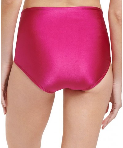 Twist-Front Underwire Bikini Top & No Muffin Top Convertible Bottoms Fuchsia Shimmer $35.88 Swimsuits