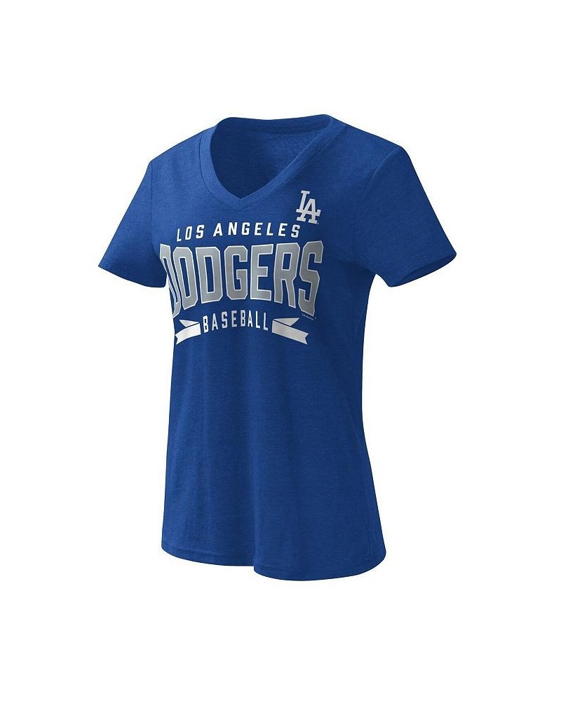 Women's Royal Los Angeles Dodgers Dream Team V-Neck T-shirt Royal $15.98 Tops