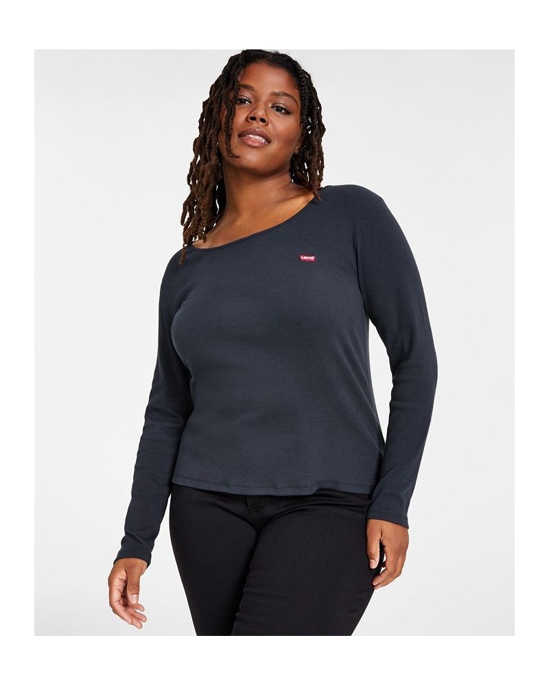 Plus Size Honey Long Sleeve T-Shirt Caviar $10.55 Tops