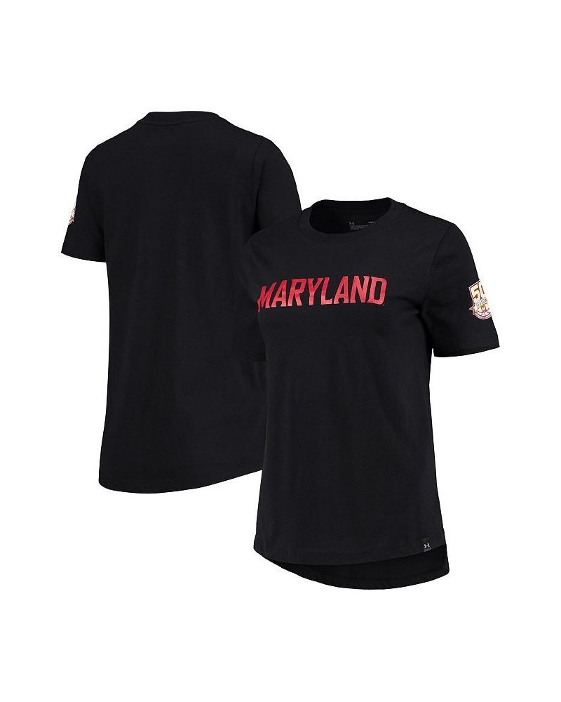 Women's Black Maryland Terrapins 50th Season Basketball T-shirt Black $17.60 Tops